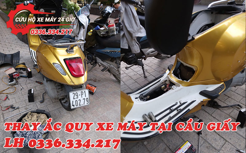 Thay ắc quy tại Cầu Giấy