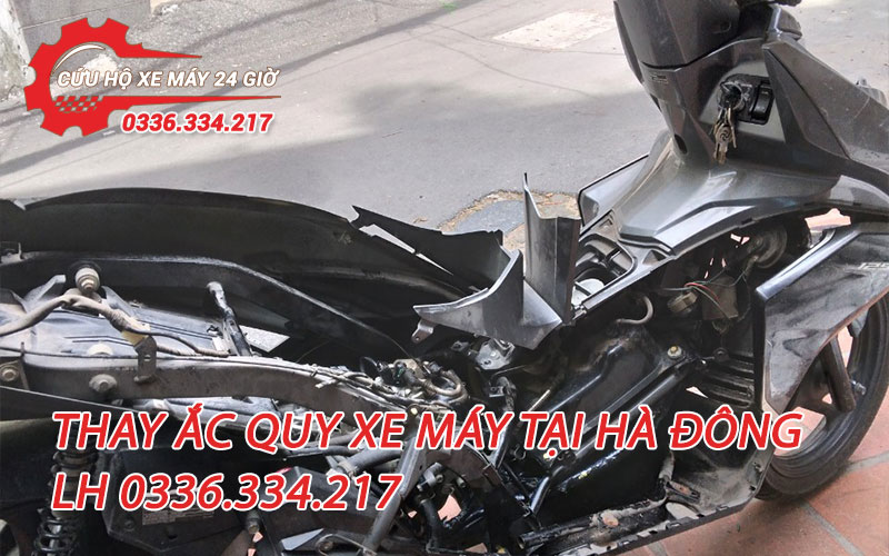 Thay ắc quy xe máy tại Hà Đông