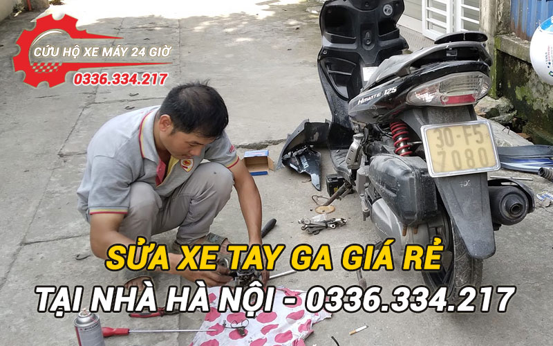 Dịch vụ sửa xe tay ga tại nhà Hà Nội giá rẻ