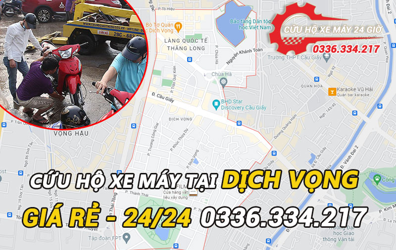 Cứu hộ xe máy lưu động tại Dịch Vọng, Cầu Giấy 24h