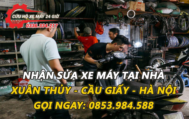 Cửa hàng nhận sửa xe máy tại nhà Xuân Thủy, Cầu Giấy