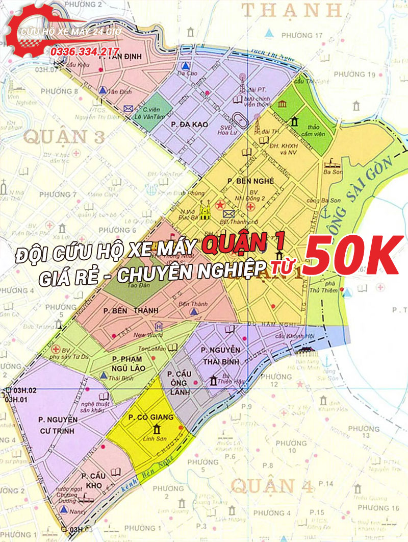 Nhận cứu hộ xe máy 24G tại quận 1 TPHCM