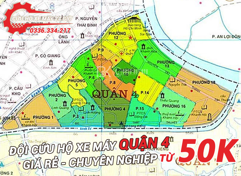 Đội cứu hộ xe máy quận 4 tpHCM