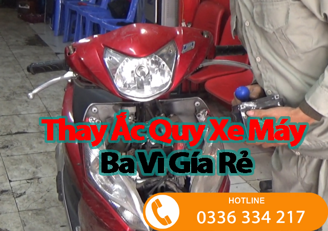 Thay ắc quy xe máy Ba Vì