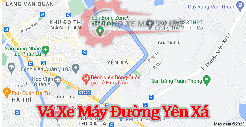 vá xe máy đường yên xá